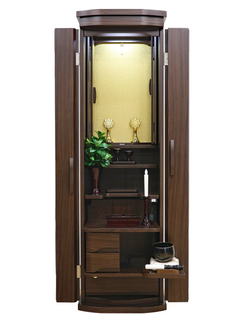 Soka Gakkai Furniture-style Buddhist Altar "Collect" Manually-operated cabinet door Available in 2 colors